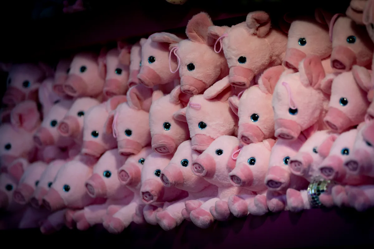 Man sieht den Trubel auf dem Uster Märt bei Nacht.